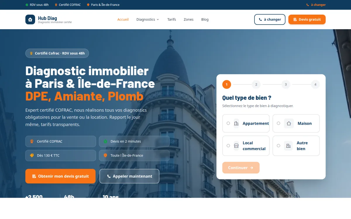 Aperçu — HubDiag — diagnostic immobilier