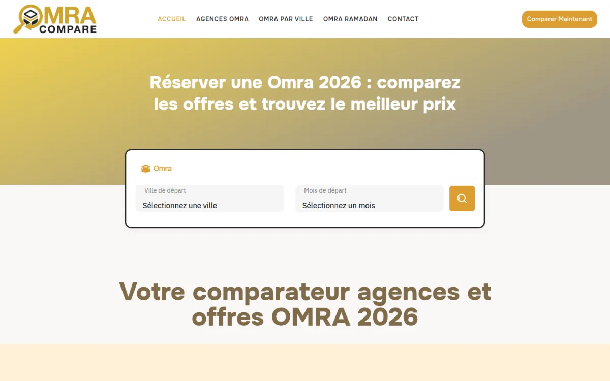 Aperçu — Omra Compare — comparateur