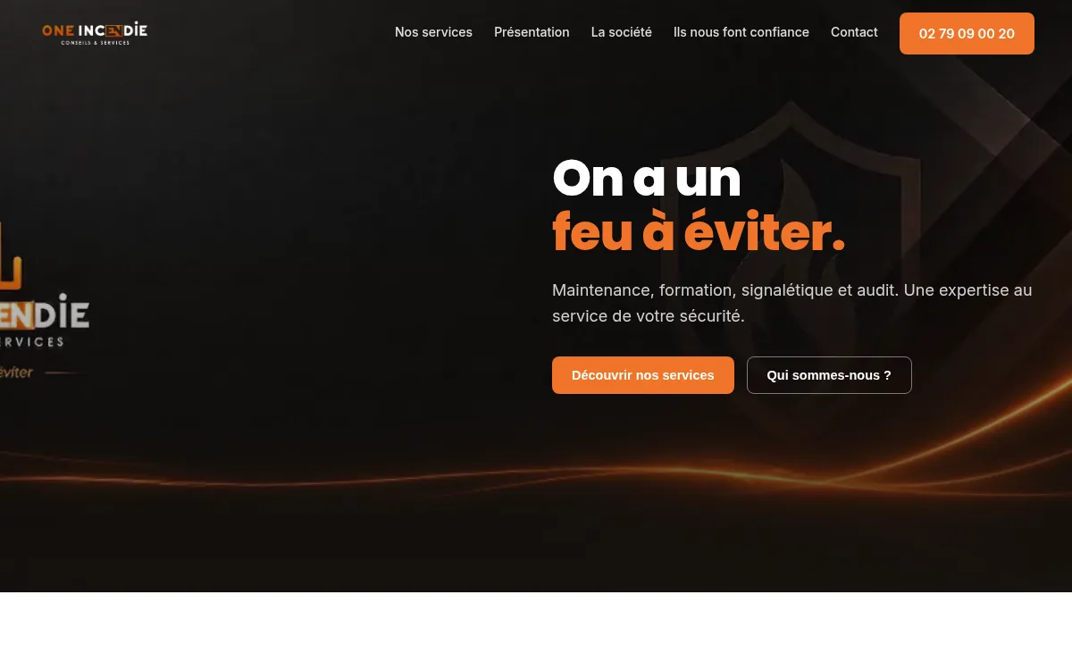 Aperçu — One Incendie — site vitrine